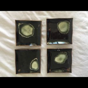 Vintage Appetizer/Sushi Plates w/ Unique Glaze